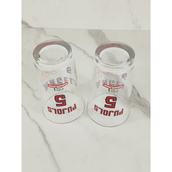 LA Angels Albert Pujols #5 Pint Beer Glass 16oz Drinkware 5 1/2" Tumbler x2 - Picture 11 of 13